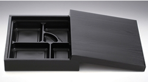 松花堂BC-5トレー付　80-80黒