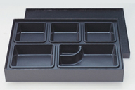 縁高　箱膳170　黒（赤）