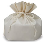 不織布 巾着袋 無地(パッケージタイプ)アイボリー