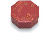 八角点心箱（大） 草花