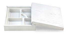 松花堂BC-6（白） トレー付　80-80白