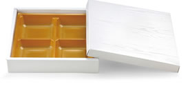 松花堂BC-6（白） トレー付　80-80C-1金