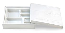 松花堂BC-6（白） トレー付　80-80B-1白