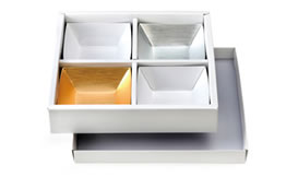 松花堂BC-6（白）紙皿使用例