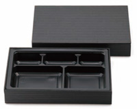 折箱　黒ストライプ　90-60　トレー付