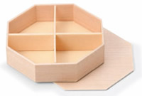 折箱 八角杉木目 仕切付