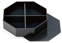 折箱 八角黒木目 仕切付