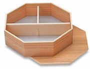 折箱 八角多聞杉 Ｔ字仕切付KB