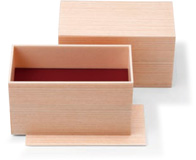 折箱 長手二段重　 赤杉