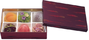 高級貼箱 お菓子盛付例