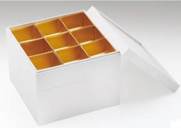 洋風重箱 パールホワイト 6.5寸　三段